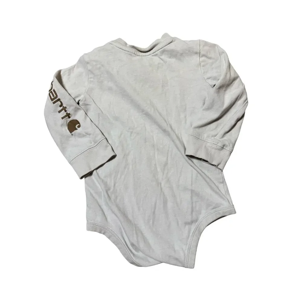 Carhartt Baby Boys Long Sleeve Graphic Bodysuit Lot Green Beige Size 24M